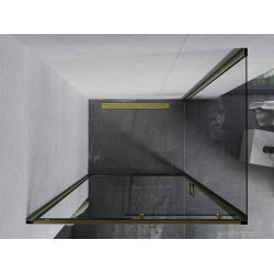 Mexen Apia Cabina de dus Usa culisanta   90 x 80 cm, transparent, auriu  - 840-090-080-50-00