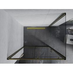 Mexen Apia Cabina de dus Usa culisanta   90 x 80 cm, transparent, auriu  - 840-090-080-50-00