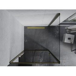 Mexen Apia Cabina de dus Usa culisanta   90 x 90 cm, transparent, auriu  - 840-090-090-50-00