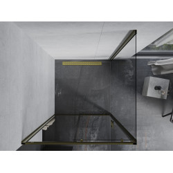 Mexen Apia Cabina de dus Usa culisanta   90 x 90 cm, transparent, auriu  - 840-090-090-50-00