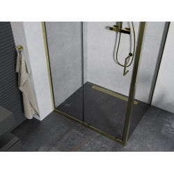 Mexen Apia Cabina de dus Usa culisanta   100 x 80 cm, transparent, auriu  - 840-100-080-50-00