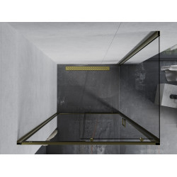 Mexen Apia Cabina de dus Usa culisanta   100 x 90 cm, transparent, auriu  - 840-100-090-50-00