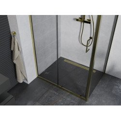 Mexen Apia Cabina de dus Usa culisanta   105 x 100 cm, transparent, auriu  - 840-105-100-50-00