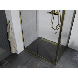Mexen Apia Cabina de dus Usa culisanta   115 x 90 cm, transparent, auriu  - 840-115-090-50-00