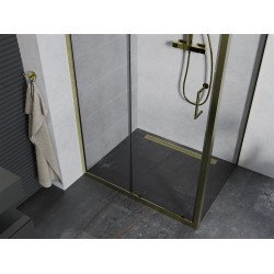 Mexen Apia Cabina de dus Usa culisanta   135 x 100 cm, transparent, auriu  - 840-135-100-50-00