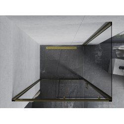 Mexen Apia Cabina de dus Usa culisanta   140 x 70 cm, transparent, auriu  - 840-140-070-50-00