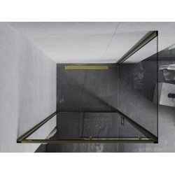 Mexen Apia Cabina de dus Usa culisanta   140 x 90 cm, transparent, auriu  - 840-140-090-50-00