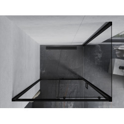 Mexen Apia Cabina de dus Usa culisanta   90 x 80 cm, transparent,  negru  - 840-090-080-70-00