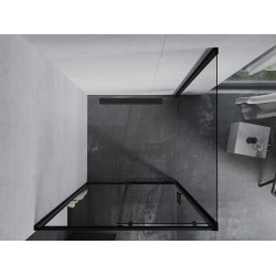 Mexen Apia Cabina de dus Usa culisanta   90 x 90 cm, transparent,  negru  - 840-090-090-70-00