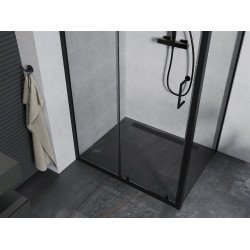 Mexen Apia Cabina de dus Usa culisanta   115 x 90 cm, transparent,  negru  - 840-115-090-70-00