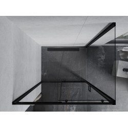 Mexen Apia Cabina de dus Usa culisanta   125 x 80 cm, transparent,  negru  - 840-125-080-70-00