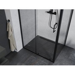 Mexen Apia Cabina de dus Usa culisanta   125 x 100 cm, transparent,  negru  - 840-125-100-70-00
