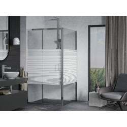 Mexen Apia Cabina de dus Usa culisanta   90 x 90 cm, pasy, chrom - 840-090-090-01-20