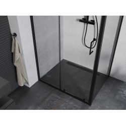 Mexen Apia Cabina de dus Usa culisanta   135 x 80 cm, transparent,  negru  - 840-135-080-70-00
