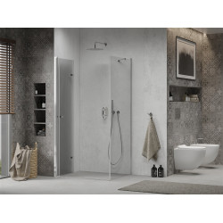 Mexen Lima  Cabina de dus Usa plianta 85 x 120 cm, transparent, chrom - 856-085-120-01-00