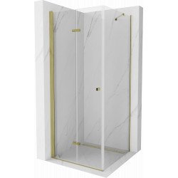 Mexen Lima  Cabina de dus Usa plianta 70 x 70 cm, transparent, auriu  - 856-070-070-50-00 Cabina de dus 467680 Mexen