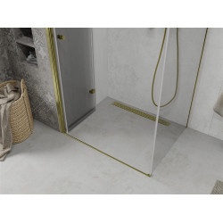 Mexen Lima  Cabina de dus Usa plianta 90 x 70 cm, transparent, auriu  - 856-090-070-50-00