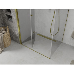 Mexen Lima  Cabina de dus Usa plianta 90 x 80 cm, transparent, auriu  - 856-090-080-50-00