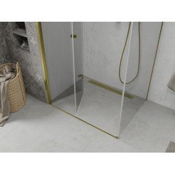 Mexen Lima  Cabina de dus Usa plianta 90 x 80 cm, transparent, auriu  - 856-090-080-50-00
