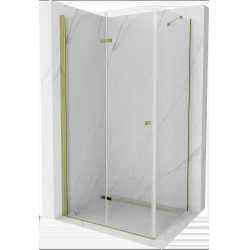 Mexen Lima  Cabina de dus Usa plianta 90 x 80 cm, transparent, auriu  - 856-090-080-50-00