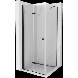 Mexen Lima  Cabina de dus Usa plianta 70 x 70 cm, transparent, negru  - 856-070-070-70-00