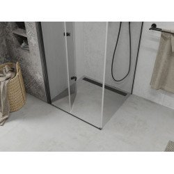 Mexen Lima  Cabina de dus Usa plianta 70 x 70 cm, transparent, negru  - 856-070-070-70-00