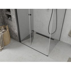 Mexen Lima  Cabina de dus Usa plianta 70 x 80 cm, transparent, negru  - 856-070-080-70-00