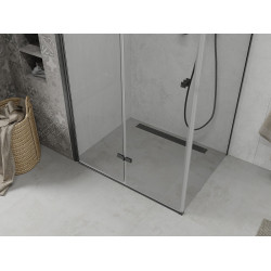 Mexen Lima  Cabina de dus Usa plianta 70 x 120 cm, transparent, negru  - 856-070-120-70-00