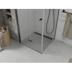 Mexen Lima  Cabina de dus Usa plianta 80 x 80 cm, transparent, negru  - 856-080-080-70-00