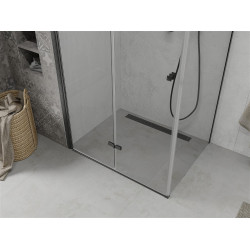 Mexen Lima  Cabina de dus Usa plianta 80 x 100 cm, transparent, negru  - 856-080-100-70-00