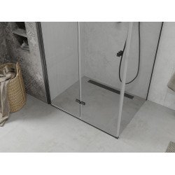 Mexen Lima  Cabina de dus Usa plianta 90 x 110 cm, transparent, negru  - 856-090-110-70-00