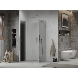 Mexen Lima  Cabina de dus Usa plianta 80 x 70 cm, grafit, chrom - 856-080-070-01-40