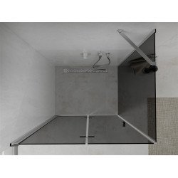 Mexen Lima  Cabina de dus Usa plianta 90 x 70 cm, grafit, chrom - 856-090-070-01-40