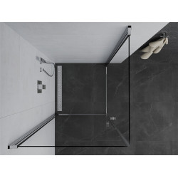 Mexen Pretoria Duo  Cabina de  dus Usa batanta  90 x 90 cm, transparent, chrom - 852-090-090-02-00