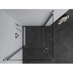 Mexen Pretoria Duo  Cabina de  dus Usa batanta  90 x 90 cm, transparent, chrom - 852-090-090-02-00