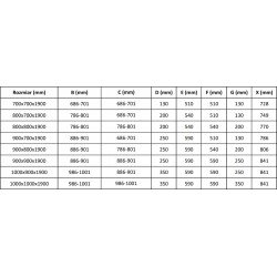 Mexen Roma Duo  Cabina de  dus Usa batanta  80 x 70 cm, transparent, chrom - 854-080-070-02-00