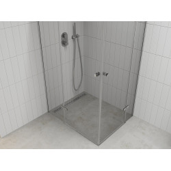 Mexen Roma Duo  Cabina de  dus Usa batanta  90 x 70 cm, transparent, chrom - 854-090-070-02-00
