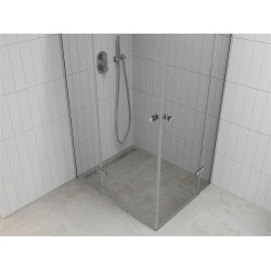 Mexen Roma Duo  Cabina de  dus Usa batanta  110 x 90 cm, transparent, chrom - 854-110-090-02-00