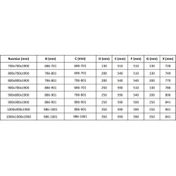 Mexen Roma Duo  Cabina de  dus Usa batanta  110 x 90 cm, transparent, chrom - 854-110-090-02-00