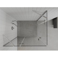 Mexen Roma Duo  Cabina de  dus Usa batanta  120 x 110 cm, transparent, chrom - 854-120-110-02-00