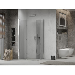 Mexen Lima Duo  Cabina de  dus Usa plianta  80 x 70 cm, transparent, chrom - 856-080-070-02-00