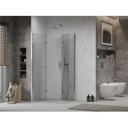 Mexen Lima Duo  Cabina de  dus Usa plianta  100 x 80 cm, transparent, chrom - 856-100-080-02-00