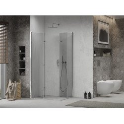 Mexen Lima Duo  Cabina de  dus Usa plianta  100 x 80 cm, transparent, chrom - 856-100-080-02-00