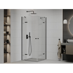 Mexen Roma Duo  Cabina de  dus Usa batanta  80 x 80 cm, transparent,  negru  - 854-080-080-70-00-02 Cabina de dus 467680 Mexen