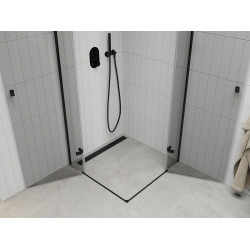 Mexen Roma Duo  Cabina de  dus Usa batanta  90 x 90 cm, transparent,  negru  - 854-090-090-70-00-02