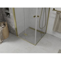 Mexen Lima Duo  Cabina de  dus Usa plianta  70 x 70 cm, transparent,  Auriu  - 856-070-070-50-00-02