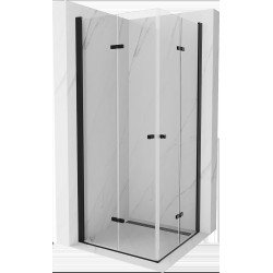 Mexen Lima Duo  Cabina de  dus Usa plianta  100 x 100 cm, transparent,  negru  - 856-100-100-70-00-02