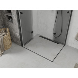 Mexen Lima Duo  Cabina de  dus Usa plianta  90 x 80 cm, transparent,  negru  - 856-090-080-70-00-02