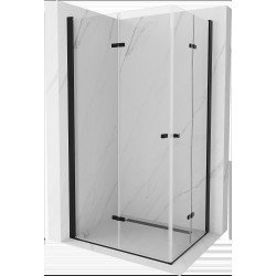 Mexen Lima Duo  Cabina de  dus Usa plianta  100 x 90 cm, transparent,  negru  - 856-100-090-70-00-02