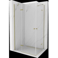 Mexen Roma Duo  Cabina de  dus Usa batanta  80 x 70 cm, transparent,  Auriu  - 854-080-070-50-00-02